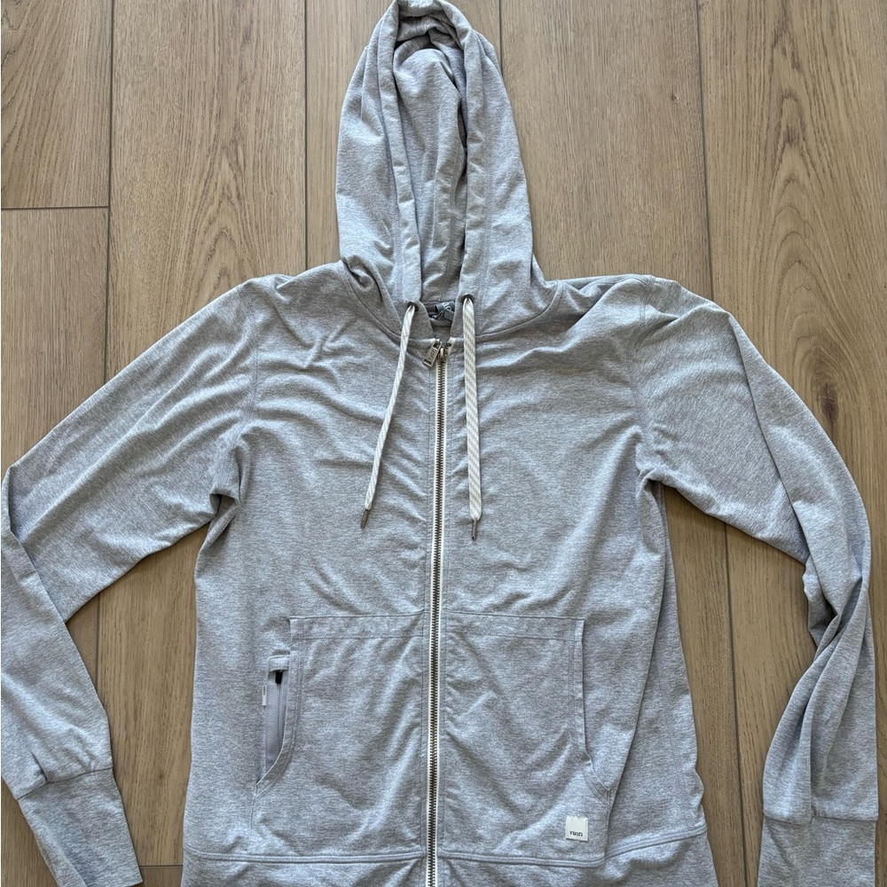 Vuori Gray Zip-Up Hoodie